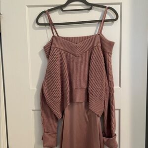 NWT! JS91 Cold-Shoulder Knit Sweater